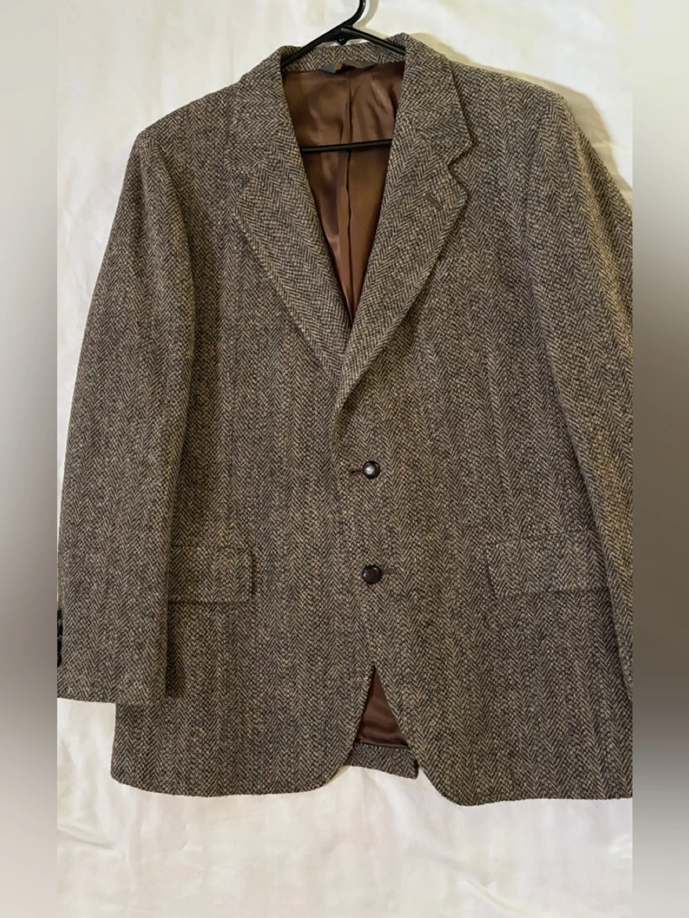 Vintage KUPP Kuppenheimer Harris Tweed Men’s Blazer 43R Wool Herringbone USA